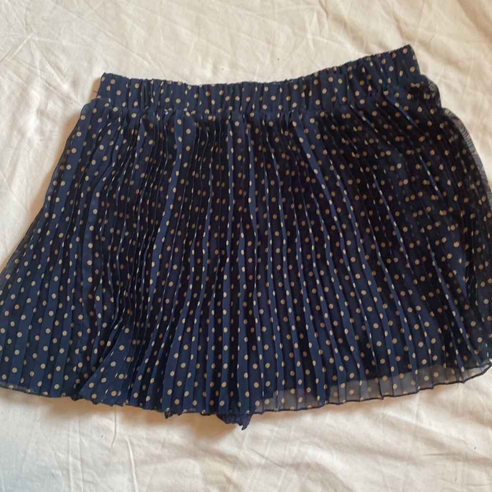 Forever 21 blue polkadot mini skirt.  Size S